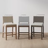 image:imageNathan James Irie Scandinavian Counter Height Cushioned Bar Stool Kitchen Bar Stool with Boucle Upholstery Metal Legs and Solid Wood Frame Cream BoucleBlack Set of 4GrayBrown