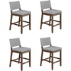 image:imageNathan James Irie Scandinavian Counter Height Cushioned Bar Stool Kitchen Bar Stool with Boucle Upholstery Metal Legs and Solid Wood Frame Cream BoucleBlack Set of 4GrayBrown