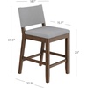 image:imageNathan James Irie Scandinavian Counter Height Cushioned Bar Stool Kitchen Bar Stool with Boucle Upholstery Metal Legs and Solid Wood Frame Cream BoucleBlack Set of 4GrayBrown