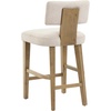 image:imageNathan James Irie Scandinavian Counter Height Cushioned Bar Stool Kitchen Bar Stool with Boucle Upholstery Metal Legs and Solid Wood Frame Cream BoucleBlack Set of 4FlaxLight Brown