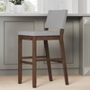 image:imageNathan James Irie Scandinavian Counter Height Cushioned Bar Stool Kitchen Bar Stool with Boucle Upholstery Metal Legs and Solid Wood Frame Cream BoucleBlack Set of 4GrayBrown