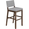 image:imageNathan James Irie Scandinavian Counter Height Cushioned Bar Stool Kitchen Bar Stool with Boucle Upholstery Metal Legs and Solid Wood Frame Cream BoucleBlack Set of 4GrayBrown