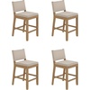 image:imageNathan James Irie Scandinavian Counter Height Cushioned Bar Stool Kitchen Bar Stool with Boucle Upholstery Metal Legs and Solid Wood Frame Cream BoucleBlack Set of 4Light Brown