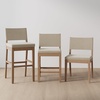 image:imageNathan James Irie Scandinavian Counter Height Cushioned Bar Stool Kitchen Bar Stool with Boucle Upholstery Metal Legs and Solid Wood Frame Cream BoucleBlack Set of 4Light Brown