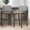 image:imageNathan James Irie Scandinavian Counter Height Cushioned Bar Stool Kitchen Bar Stool with Boucle Upholstery Metal Legs and Solid Wood Frame Cream BoucleBlack Set of 4GrayBrown
