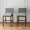 image:imageNathan James Irie Scandinavian Counter Height Cushioned Bar Stool Kitchen Bar Stool with Boucle Upholstery Metal Legs and Solid Wood Frame Cream BoucleBlack Set of 4GrayDark Brown