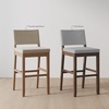 image:imageNathan James Irie Scandinavian Counter Height Cushioned Bar Stool Kitchen Bar Stool with Boucle Upholstery Metal Legs and Solid Wood Frame Cream BoucleBlack Set of 4GrayBrown