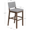 image:imageNathan James Irie Scandinavian Counter Height Cushioned Bar Stool Kitchen Bar Stool with Boucle Upholstery Metal Legs and Solid Wood Frame Cream BoucleBlack Set of 4GrayBrown