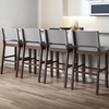 image:imageNathan James Irie Scandinavian Counter Height Cushioned Bar Stool Kitchen Bar Stool with Boucle Upholstery Metal Legs and Solid Wood Frame Cream BoucleBlack Set of 4GrayBrown
