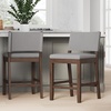 image:imageNathan James Irie Scandinavian Counter Height Cushioned Bar Stool Kitchen Bar Stool with Boucle Upholstery Metal Legs and Solid Wood Frame Cream BoucleBlack Set of 4GrayBrown