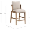 image:imageNathan James Irie Scandinavian Counter Height Cushioned Bar Stool Kitchen Bar Stool with Boucle Upholstery Metal Legs and Solid Wood Frame Cream BoucleBlack Set of 4Chuck FlaxLight Brown