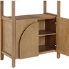 image:imageNathan James Iris 3 Tier Bookshelf Arched Bookcase Cabinet Solid Wood Bookcase with Cabinet Base Boho Bookshelf in Midnight Charcoal FinishIris Light Brown