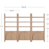 image:imageNathan James Iris 3 Tier Bookshelf Arched Bookcase Cabinet Solid Wood Bookcase with Cabinet Base Boho Bookshelf in Midnight Charcoal FinishRaw Oak