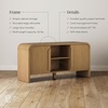 image:imageNathan James Iris Mid Century Modern Minimalist TV Stand with Storage Media Console Cabinet for TVs Up to 50 Light Brown