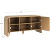 image:imageNathan James Iris Mid Century Modern Minimalist TV Stand with Storage Media Console Cabinet for TVs Up to 50 Light Brown