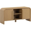 image:imageNathan James Iris Mid Century Modern Minimalist TV Stand with Storage Media Console Cabinet for TVs Up to 50 Light Brown