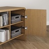 image:imageNathan James Iris Mid Century Modern Minimalist TV Stand with Storage Media Console Cabinet for TVs Up to 50 Light Brown