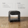 image:imageNathan James Iris MidCentury Modern Nightstand with Drawer End Table with Storage for Bedroom or Living Room with Rounded Silhouette Black Oak