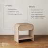 image:imageNathan James Iris MidCentury Modern Nightstand with Drawer End Table with Storage for Bedroom or Living Room with Rounded Silhouette Light Oak