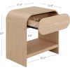 image:imageNathan James Iris MidCentury Modern Nightstand with Drawer End Table with Storage for Bedroom or Living Room with Rounded Silhouette Light Oak