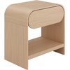 image:imageNathan James Iris MidCentury Modern Nightstand with Drawer End Table with Storage for Bedroom or Living Room with Rounded Silhouette Light Oak