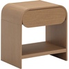 image:imageNathan James Iris MidCentury Modern Nightstand with Drawer Wooden Bedside Table for Bedroom or Living Room with Rounded Silhouette