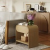 image:imageNathan James Iris MidCentury Modern Nightstand with Drawer Wooden Bedside Table for Bedroom or Living Room with Rounded Silhouette