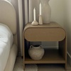 image:imageNathan James Iris MidCentury Modern Nightstand with Drawer Wooden Bedside Table for Bedroom or Living Room with Rounded Silhouette