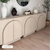 image:imageNathan James Iris MidCentury Modern White Wood Credenza with Arched Cabinet Doors for Living RoomBeige
