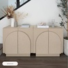 image:imageNathan James Iris MidCentury Modern White Wood Credenza with Arched Cabinet Doors for Living RoomBeige