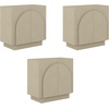 image:imageNathan James Iris MidCentury Modern White Wood Credenza with Arched Cabinet Doors for Living RoomBeige