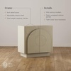 image:imageNathan James Iris MidCentury Modern White Wood Credenza with Arched Cabinet Doors for Living RoomBeige
