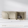 image:imageNathan James Iris MidCentury Modern White Wood Credenza with Arched Cabinet Doors for Living RoomBeige