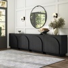 image:imageNathan James Iris MidCentury Modern White Wood Credenza with Arched Cabinet Doors for Living RoomBlack Oak