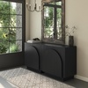 image:imageNathan James Iris MidCentury Modern White Wood Credenza with Arched Cabinet Doors for Living RoomBlack Oak