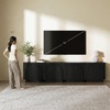image:imageNathan James Iris MidCentury Modern White Wood Credenza with Arched Cabinet Doors for Living RoomBlack Oak