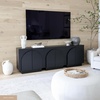 image:imageNathan James Iris MidCentury Modern White Wood Credenza with Arched Cabinet Doors for Living RoomBlack Oak