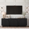 image:imageNathan James Iris MidCentury Modern White Wood Credenza with Arched Cabinet Doors for Living RoomBlack Oak