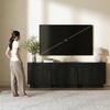 image:imageNathan James Iris MidCentury Modern White Wood Credenza with Arched Cabinet Doors for Living RoomBlack Oak