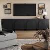 image:imageNathan James Iris MidCentury Modern White Wood Credenza with Arched Cabinet Doors for Living RoomBlack Oak
