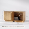 image:imageNathan James Iris MidCentury Modern White Wood Credenza with Arched Cabinet Doors for Living RoomBrushed Light Brown