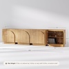 image:imageNathan James Iris MidCentury Modern White Wood Credenza with Arched Cabinet Doors for Living RoomBrushed Light Brown