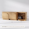 image:imageNathan James Iris MidCentury Modern White Wood Credenza with Arched Cabinet Doors for Living RoomBrushed Light Brown