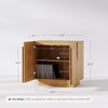 image:imageNathan James Iris MidCentury Modern White Wood Credenza with Arched Cabinet Doors for Living RoomBrushed Light Brown