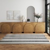 image:imageNathan James Iris MidCentury Modern White Wood Credenza with Arched Cabinet Doors for Living RoomBrushed Light Brown
