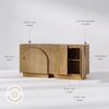 image:imageNathan James Iris MidCentury Modern White Wood Credenza with Arched Cabinet Doors for Living RoomBrushed Light Brown