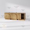 image:imageNathan James Iris MidCentury Modern White Wood Credenza with Arched Cabinet Doors for Living RoomBrushed Light Brown