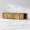 image:imageNathan James Iris MidCentury Modern White Wood Credenza with Arched Cabinet Doors for Living RoomBrushed Light Brown