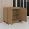 image:imageNathan James Iris MidCentury Modern White Wood Credenza with Arched Cabinet Doors for Living RoomBrushed Light Brown