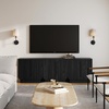 image:imageNathan James Iris MidCentury Modern White Wood Credenza with Arched Cabinet Doors for Living RoomJoey Black Oak